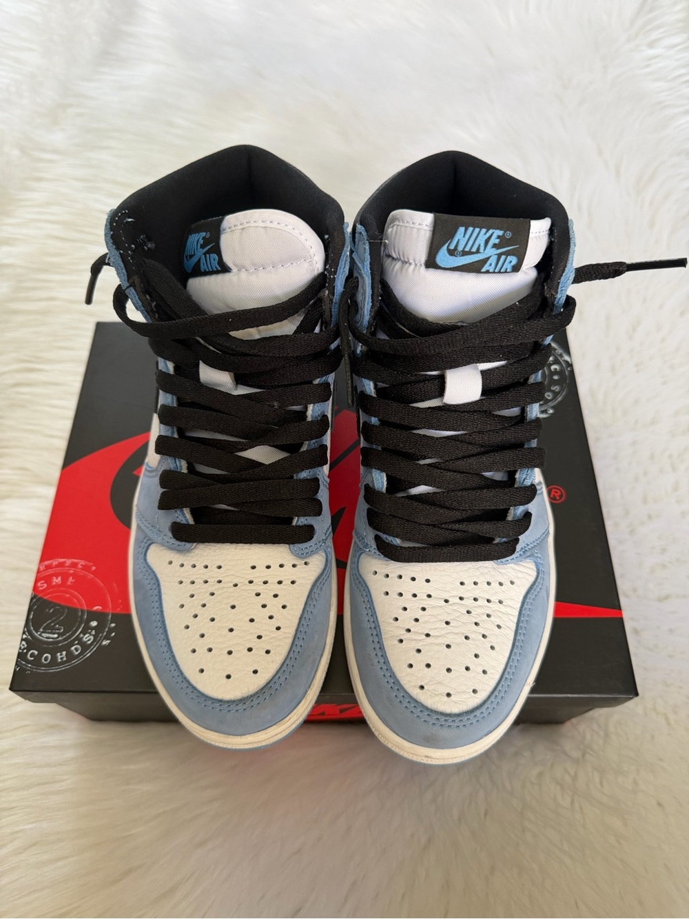 Nike Air Jordan 1 High University Blue/White/Black Sneakers Sz 5